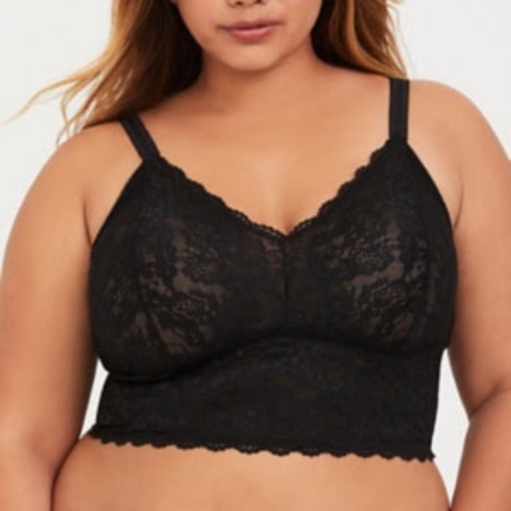 Black Lace Longline Bralette (Torrid Size 3)
